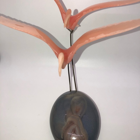 Vintage John Perry Mooon Egg Pink Flamingos 1985 - Picture 7 of 11